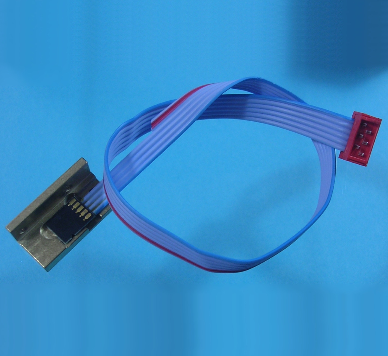 Custom solution: ID1102 inductive encoder on brass holder with cable and connector