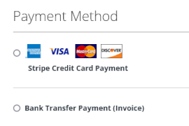 Payment methods for online ordering on the POSIC website