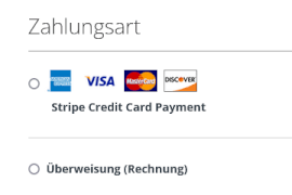 Zahlungsweise für Online Bestellungen auf der POSIC Webseite